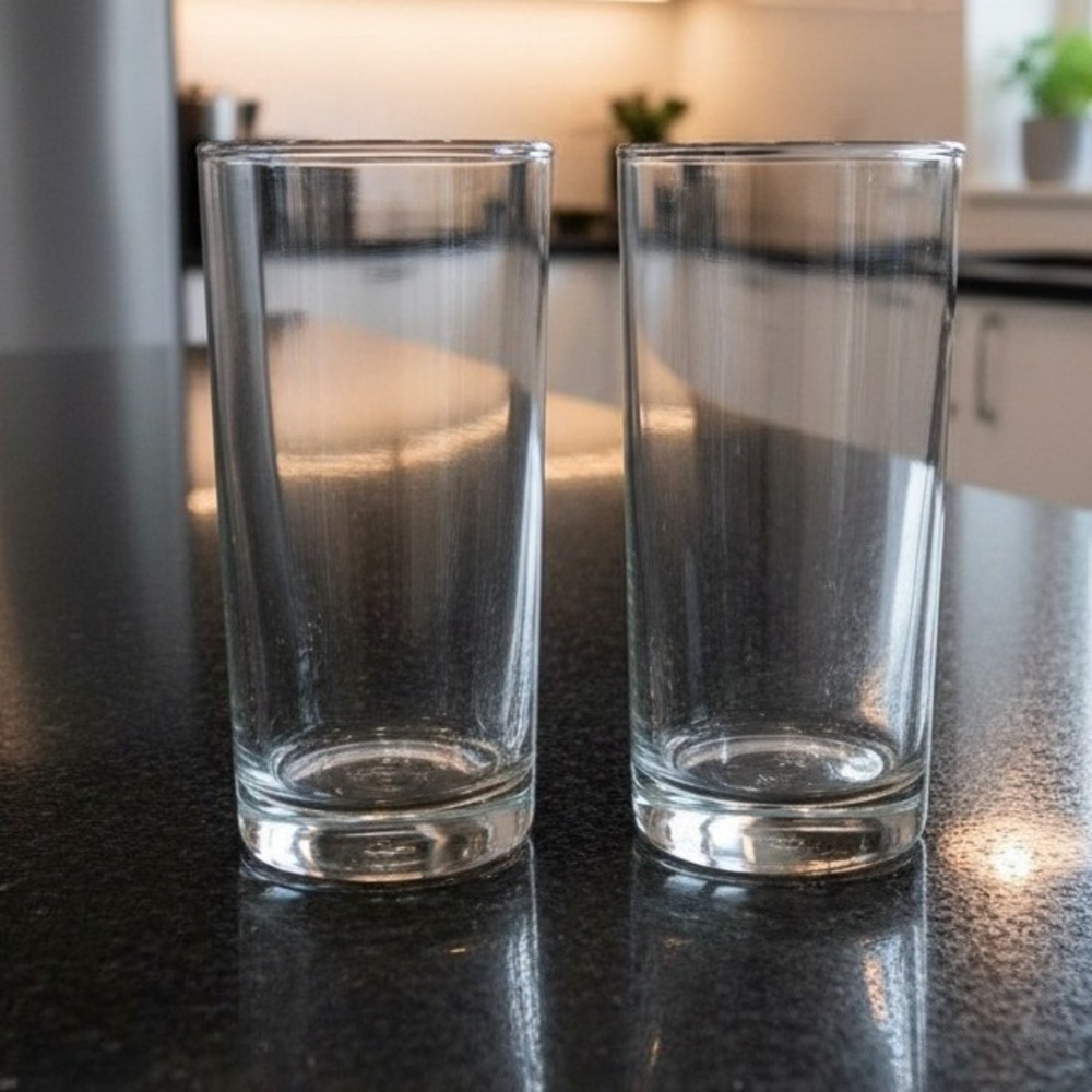 Libbey Heavy Base Clear Tumblers, Set of‎ 2, USA Made Water Glasses, Drinkware